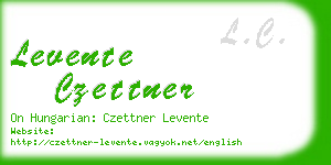 levente czettner business card